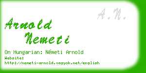 arnold nemeti business card
